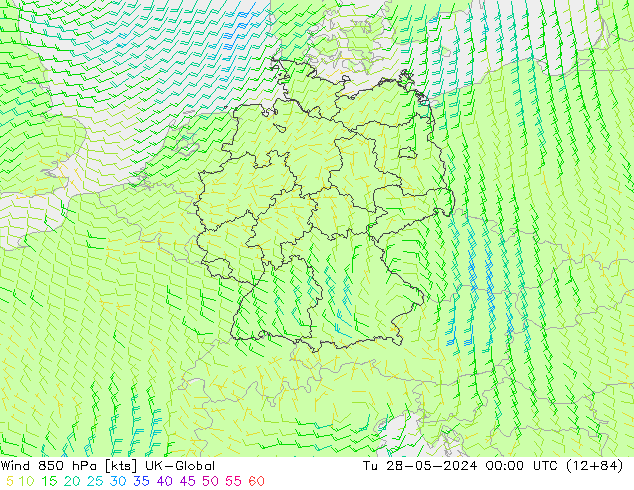  850 hPa UK-Global  28.05.2024 00 UTC