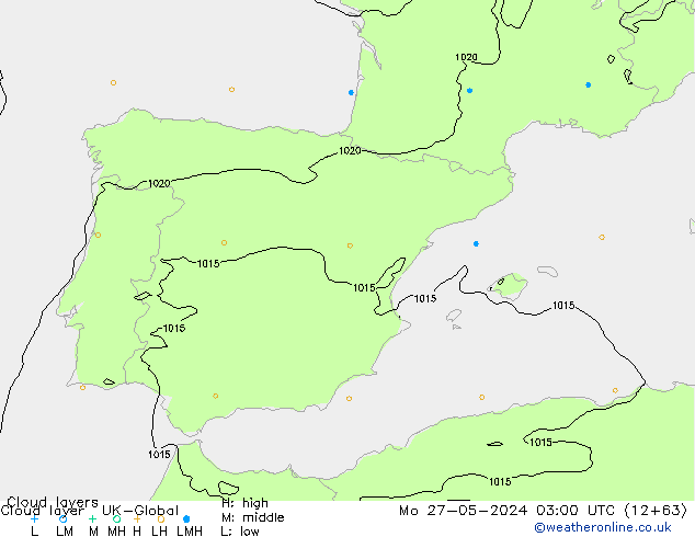 Cloud layer UK-Global  27.05.2024 03 UTC