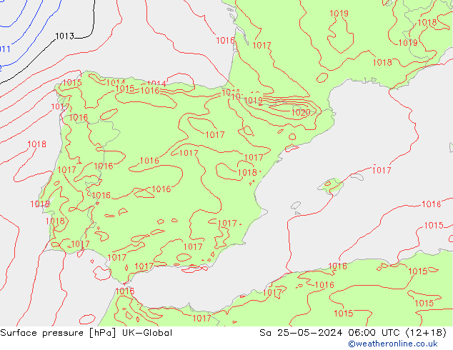 ciśnienie UK-Global so. 25.05.2024 06 UTC