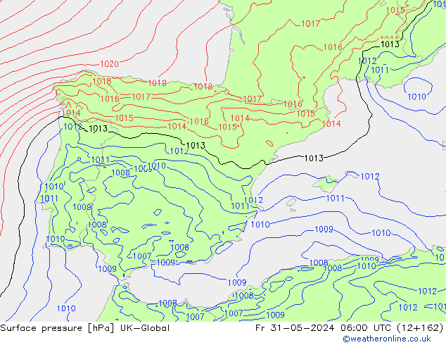 Yer basıncı UK-Global Cu 31.05.2024 06 UTC