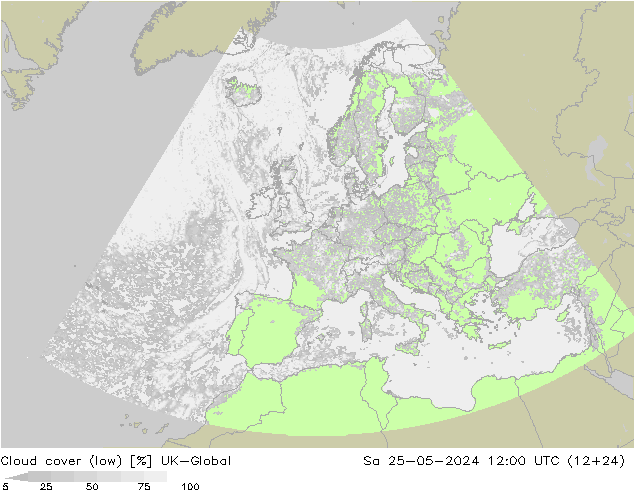 Nubes bajas UK-Global sáb 25.05.2024 12 UTC