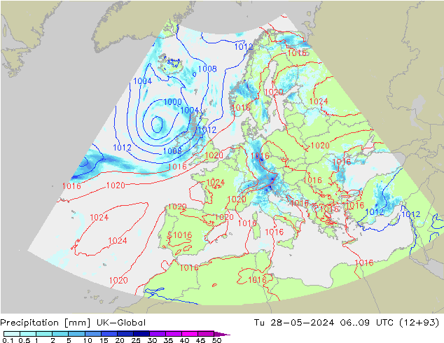 Neerslag UK-Global di 28.05.2024 09 UTC