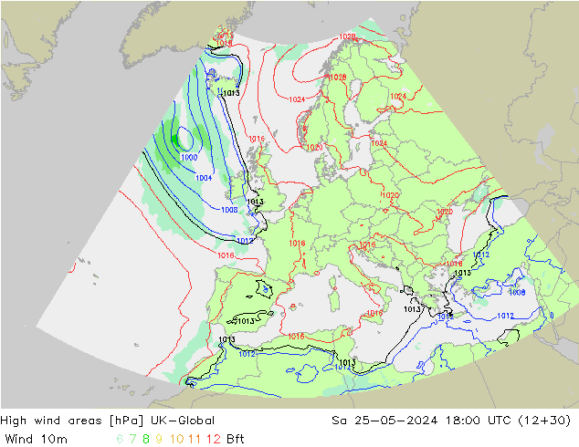 High wind areas UK-Global sab 25.05.2024 18 UTC