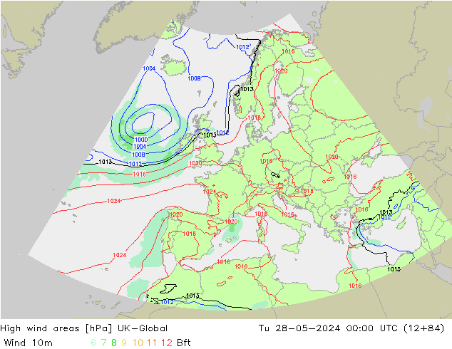 High wind areas UK-Global Tu 28.05.2024 00 UTC