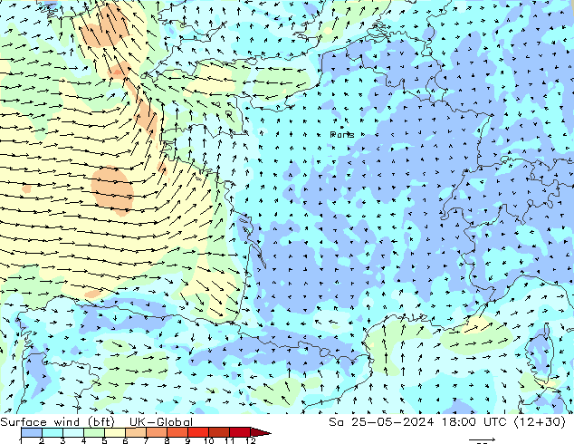 ве�Bе�@ 10 m (bft) UK-Global сб 25.05.2024 18 UTC