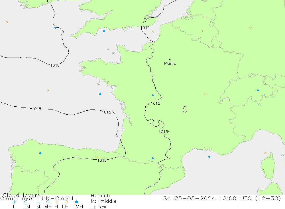 Cloud layer UK-Global  25.05.2024 18 UTC