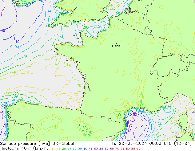 Isotachs (kph) UK-Global Ter 28.05.2024 00 UTC