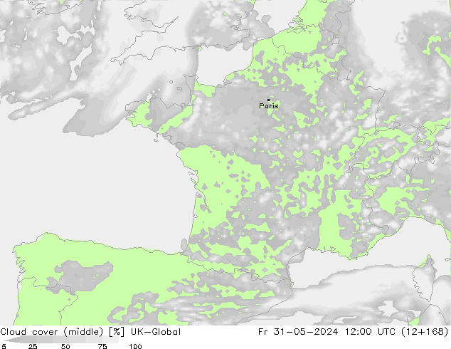 Bewolking (Middelb.) UK-Global vr 31.05.2024 12 UTC