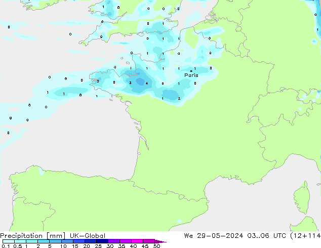 Neerslag UK-Global wo 29.05.2024 06 UTC