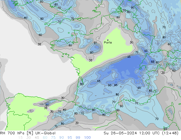 RV 700 hPa UK-Global zo 26.05.2024 12 UTC