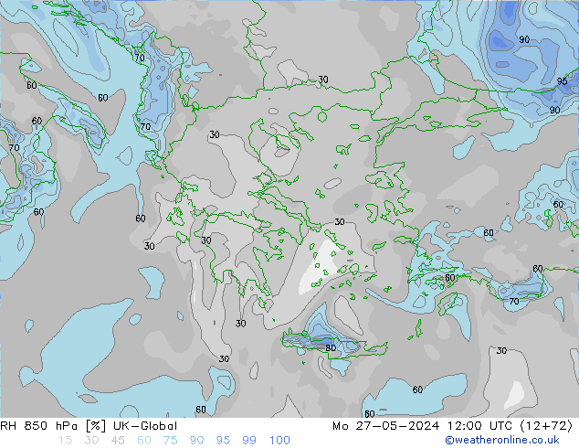 850 hPa Nispi Nem UK-Global Pzt 27.05.2024 12 UTC