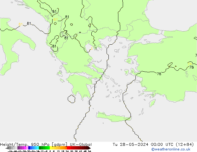 Height/Temp. 950 hPa UK-Global Ter 28.05.2024 00 UTC