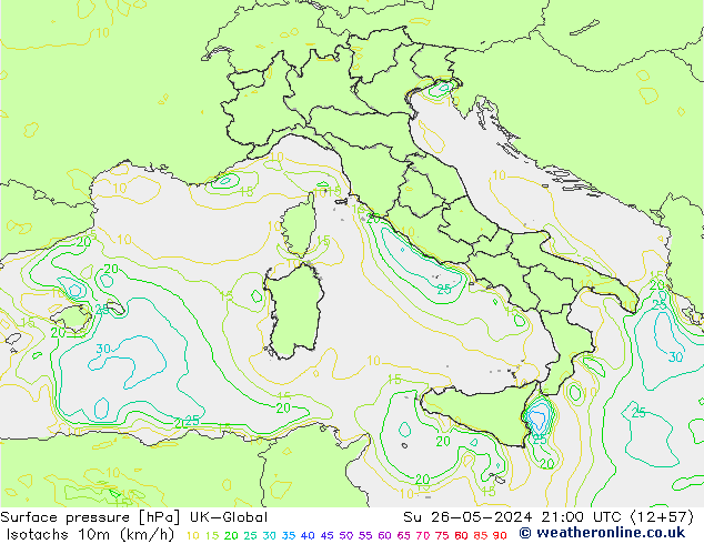 Isotaca (kph) UK-Global dom 26.05.2024 21 UTC