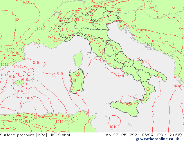 Luchtdruk (Grond) UK-Global ma 27.05.2024 06 UTC