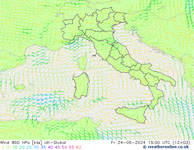  850 hPa UK-Global  24.05.2024 15 UTC