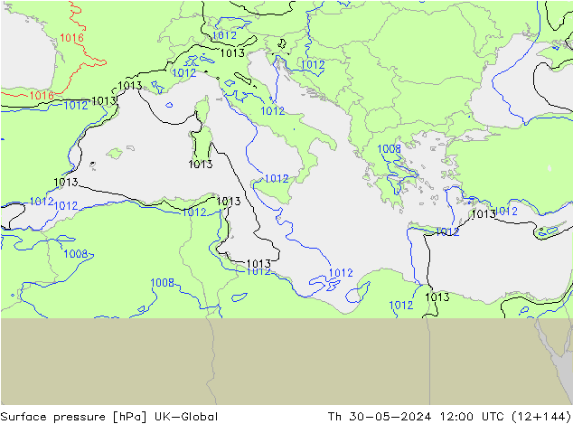 pression de l'air UK-Global jeu 30.05.2024 12 UTC