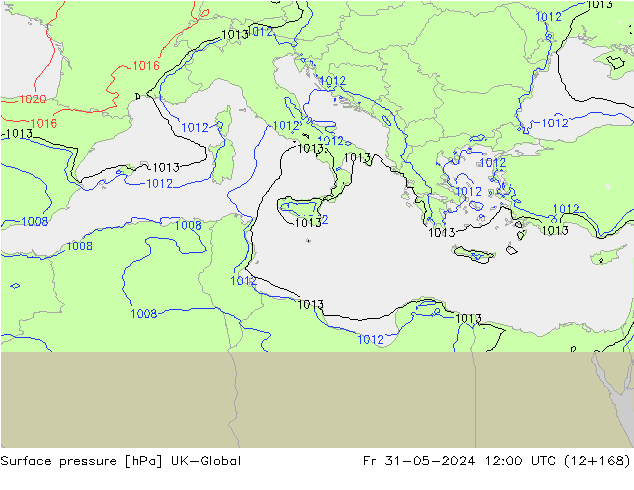Yer basıncı UK-Global Cu 31.05.2024 12 UTC