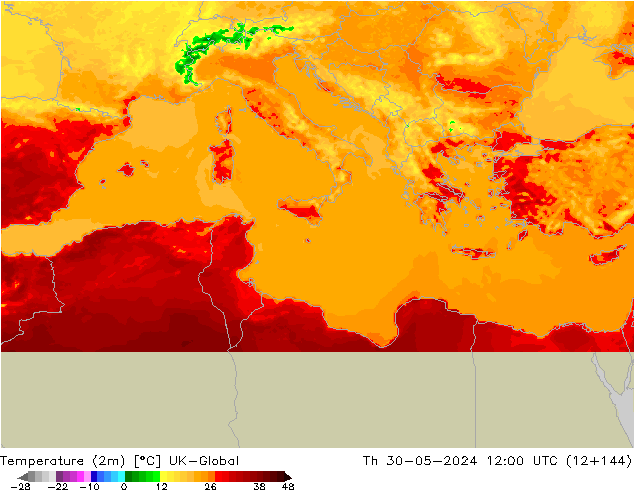 карта температуры UK-Global чт 30.05.2024 12 UTC