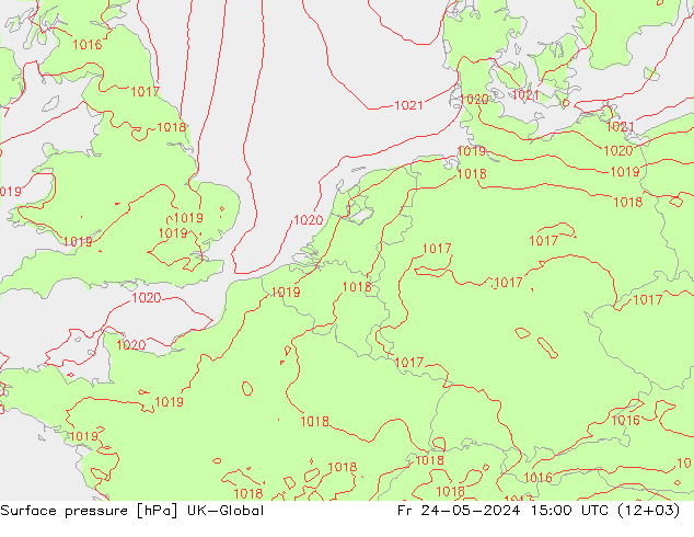 приземное давление UK-Global пт 24.05.2024 15 UTC