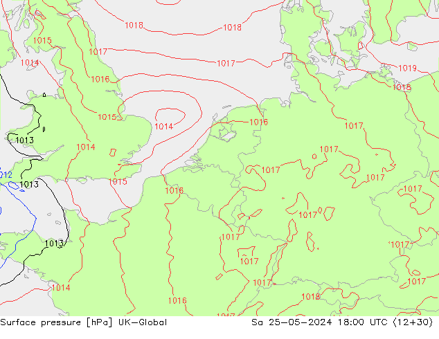 pressão do solo UK-Global Sáb 25.05.2024 18 UTC