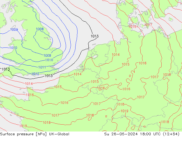 pressão do solo UK-Global Dom 26.05.2024 18 UTC