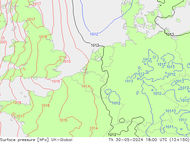 pression de l'air UK-Global jeu 30.05.2024 18 UTC