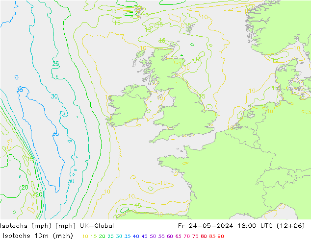 Eşrüzgar Hızları mph UK-Global Cu 24.05.2024 18 UTC
