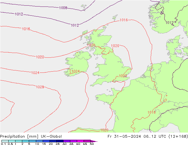 Neerslag UK-Global vr 31.05.2024 12 UTC