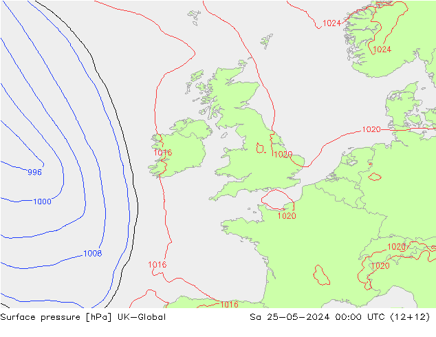 pressão do solo UK-Global Sáb 25.05.2024 00 UTC