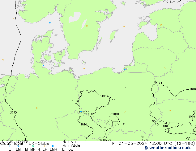 Cloud layer UK-Global пт 31.05.2024 12 UTC