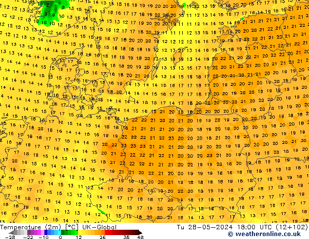 карта температуры UK-Global вт 28.05.2024 18 UTC
