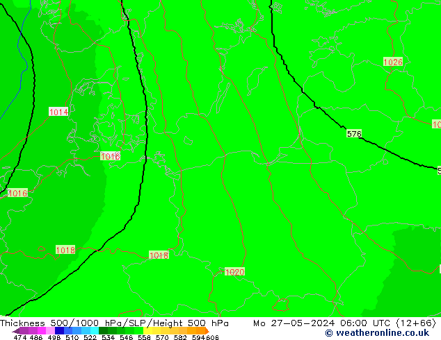 Thck 500-1000hPa UK-Global Seg 27.05.2024 06 UTC