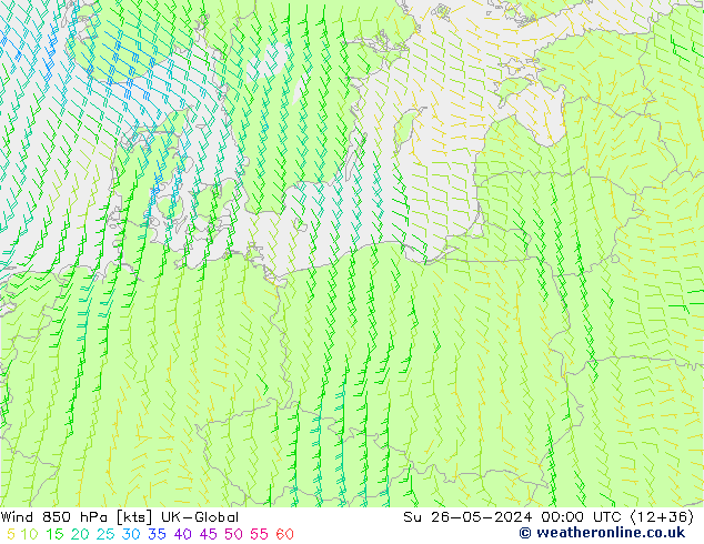  850 hPa UK-Global  26.05.2024 00 UTC