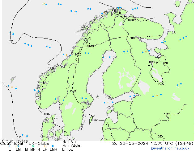 Wolkenschichten UK-Global So 26.05.2024 12 UTC