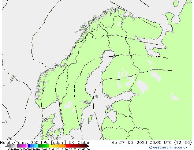 Height/Temp. 950 hPa UK-Global Po 27.05.2024 06 UTC