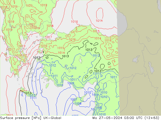 pressão do solo UK-Global Seg 27.05.2024 03 UTC