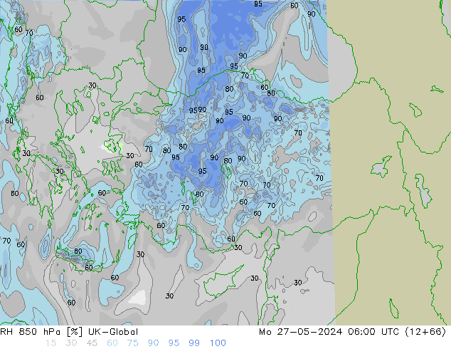 RH 850 hPa UK-Global Po 27.05.2024 06 UTC