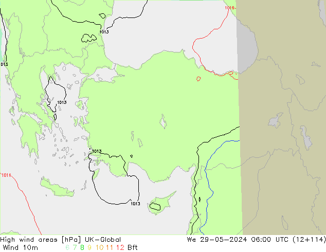 High wind areas UK-Global St 29.05.2024 06 UTC