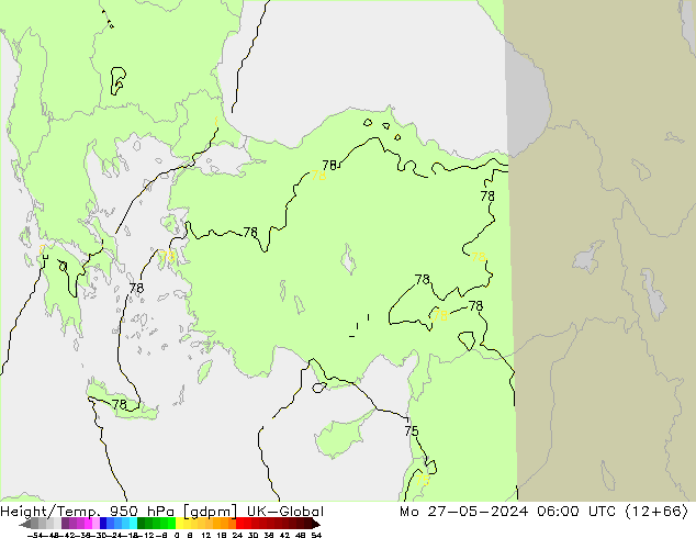 Height/Temp. 950 hPa UK-Global Po 27.05.2024 06 UTC