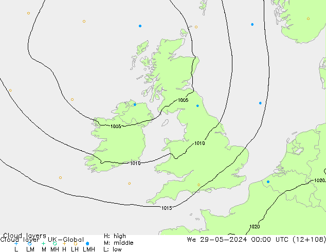 Cloud layer UK-Global We 29.05.2024 00 UTC