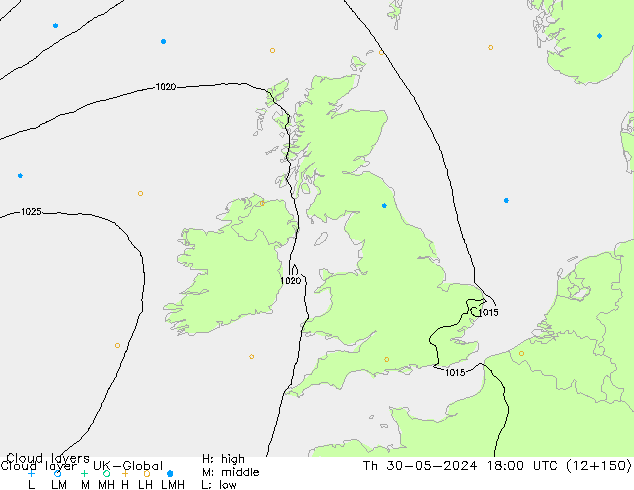 Cloud layer UK-Global Th 30.05.2024 18 UTC