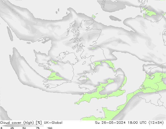 Bewolking (Hoog) UK-Global zo 26.05.2024 18 UTC