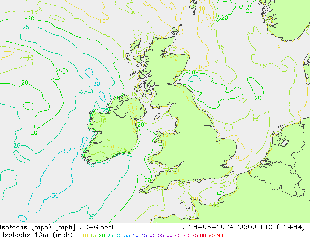 Isotachen (mph) UK-Global di 28.05.2024 00 UTC