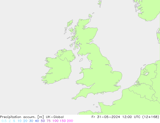 Precipitation accum. UK-Global ven 31.05.2024 12 UTC