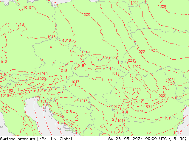 pressão do solo UK-Global Dom 26.05.2024 00 UTC