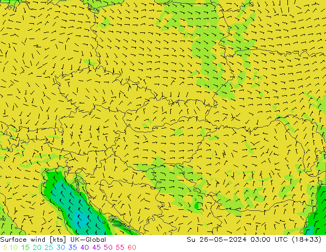 Vent 10 m UK-Global dim 26.05.2024 03 UTC