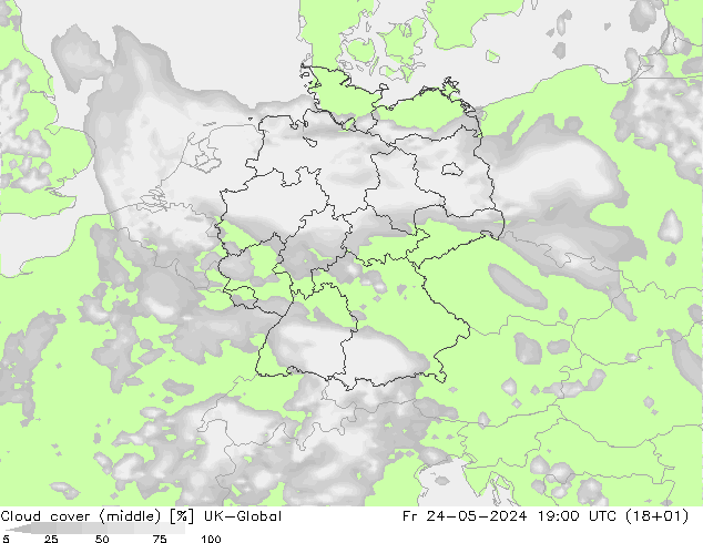 Cloud cover (middle) UK-Global Fr 24.05.2024 19 UTC