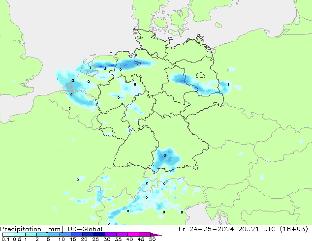 precipitação UK-Global Sex 24.05.2024 21 UTC