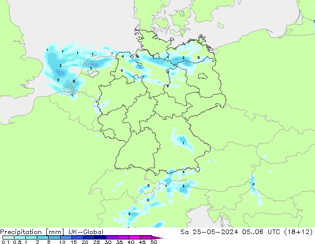 Yağış UK-Global Cts 25.05.2024 06 UTC