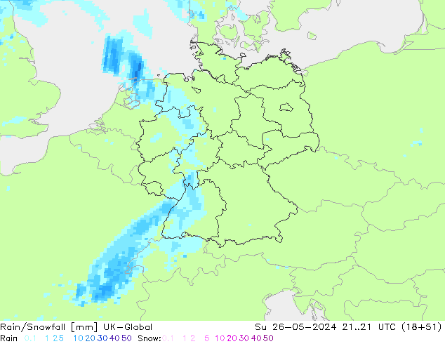 Regen/Schneefall UK-Global So 26.05.2024 21 UTC